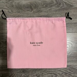 Kate Spade New York Pink Cotton Twill Drawstring Handbag Dust Bag Pouch 11x13.5